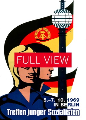 GDR/DDR, 1969 — Soviet vintage poster, retro Soviet art print