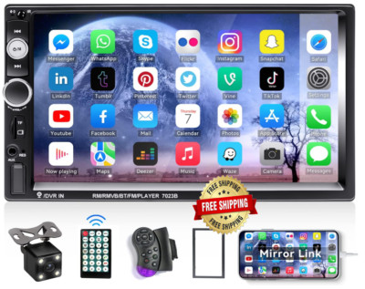 Estereo De Pantalla Para Coche Carro Pantalla Tactil Radio Bluetooth Doble Din