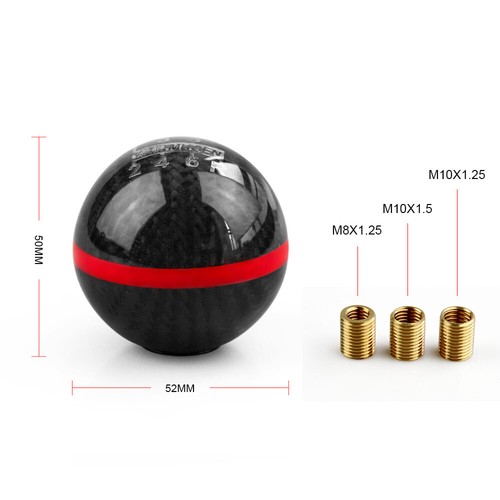 MUGEN 5/6 Speed Racing Real Carbon Fiber Shift Shifter Knob Manual MT Ball Gear - Picture 6 of 20
