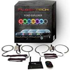 RGB Multi Color LED Halo kit with Wifi App for 02-05 Ford Explorer Headlights