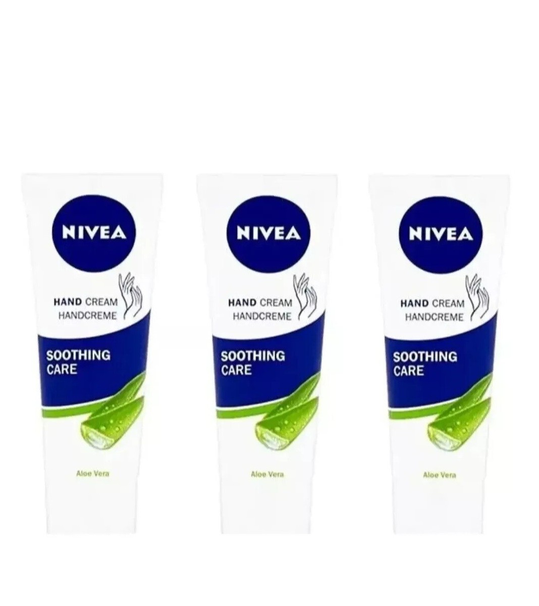 Nivea Hand Cream Soothing Care Aloe Vera 3 x 75ml-Free Postage/New | eBay UK