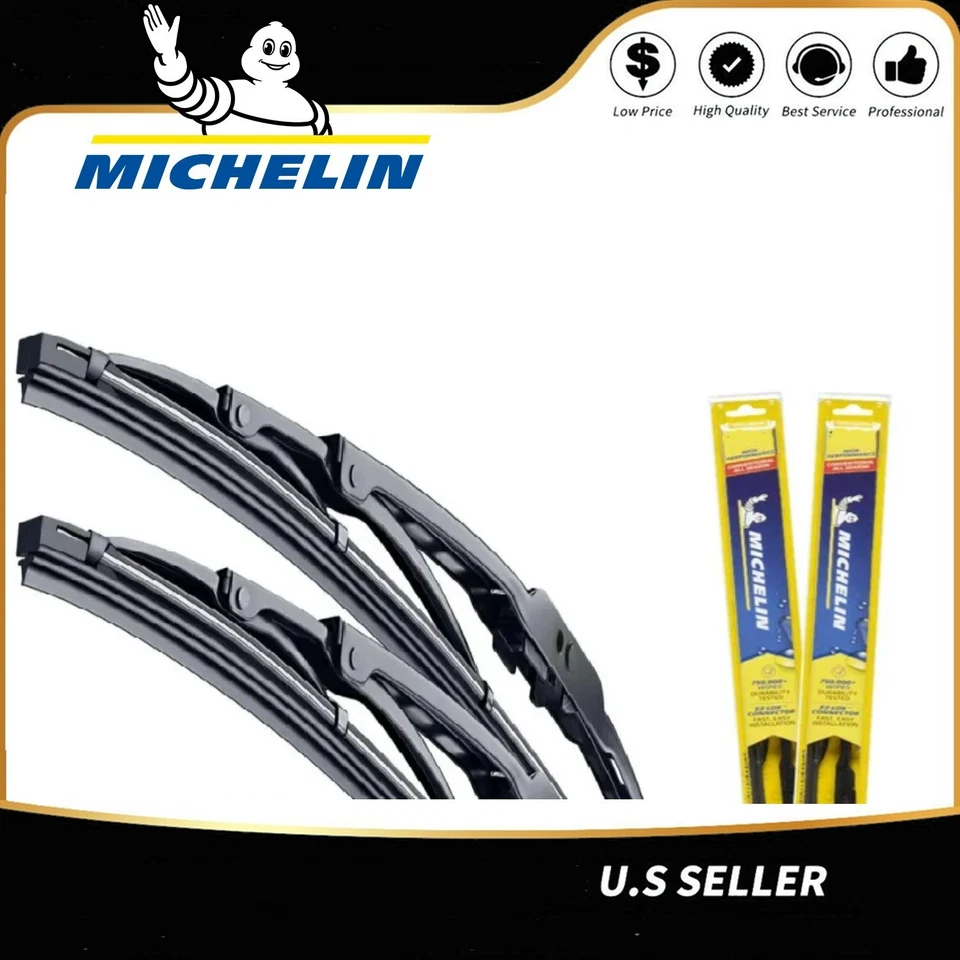 2 limpiaparabrisas: limpiaparabrisas Michelin de 19" + 16" para todas las estaciones - 25-190 25-160 ajuste original Foto 2 de 4