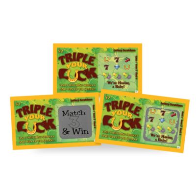 5 Cards Adult Scratch Off Lotto Fake Triple Your Luck Lottery Tickets for Pre...
