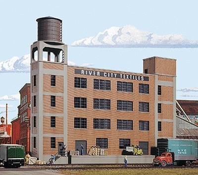 Walthers Cornerstone - River City Textiles Background Building - Kit - HO
