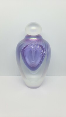 Brian Maytum Studio Lilac Faceted Two-sided Perfume Bottle - Signed
