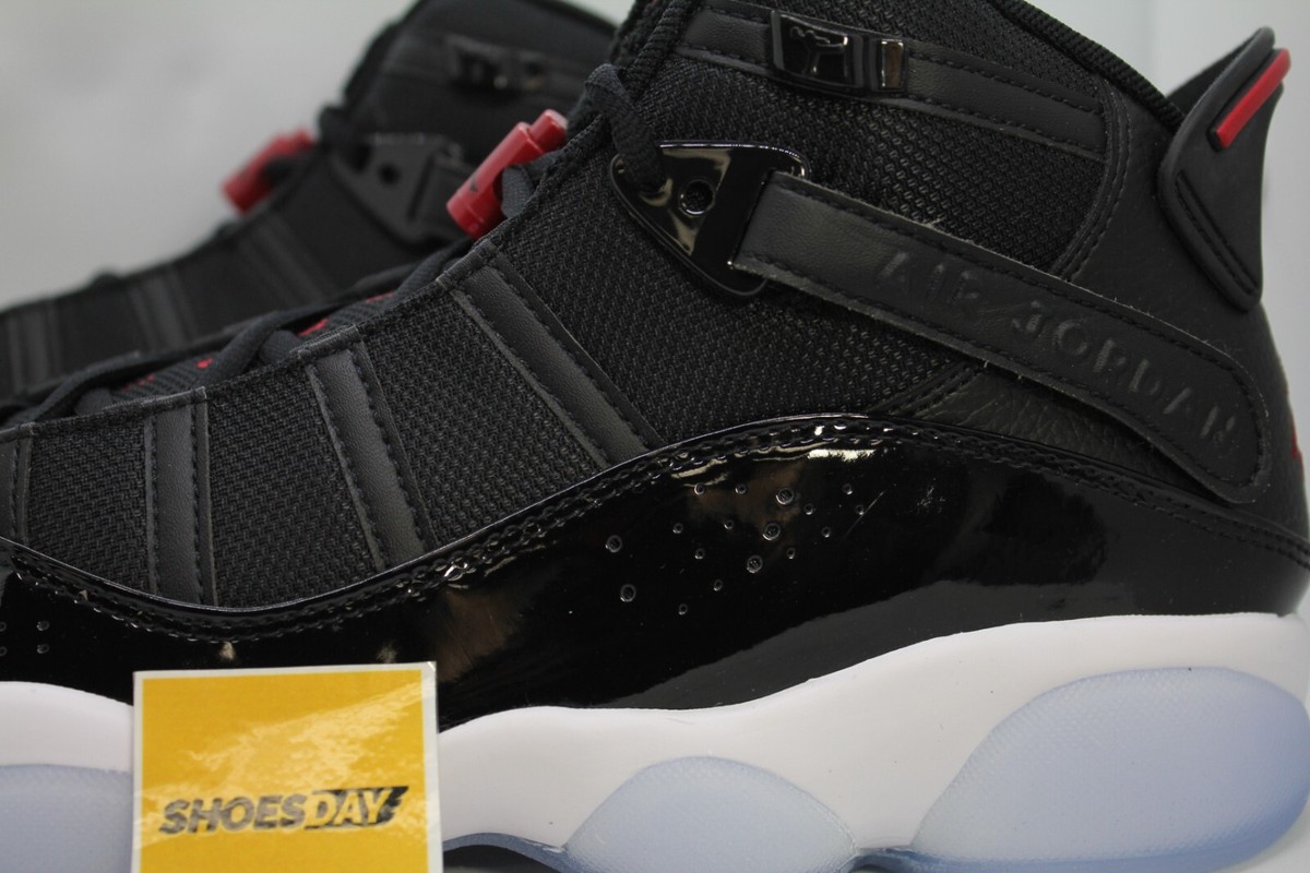 NIKE Air Jordan 6 Rings Men’s Black  Varsity Red Basketball Shoes 7.5 322992-064 Jordan 6 Rings Black Varsity Red (2007) Men main image 2