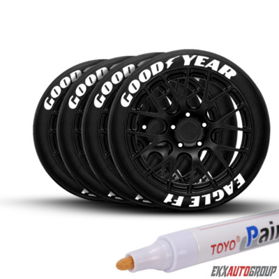 Universal Tire Marker Pen Waterproof Permanent Paint Tires Car Tread Rubber 2Pcs