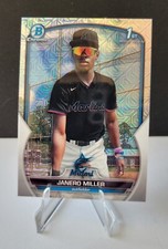 Janero Miller 2023 Bowman Chrome #BCP-184 1st Mojo Refractor Marlins RC