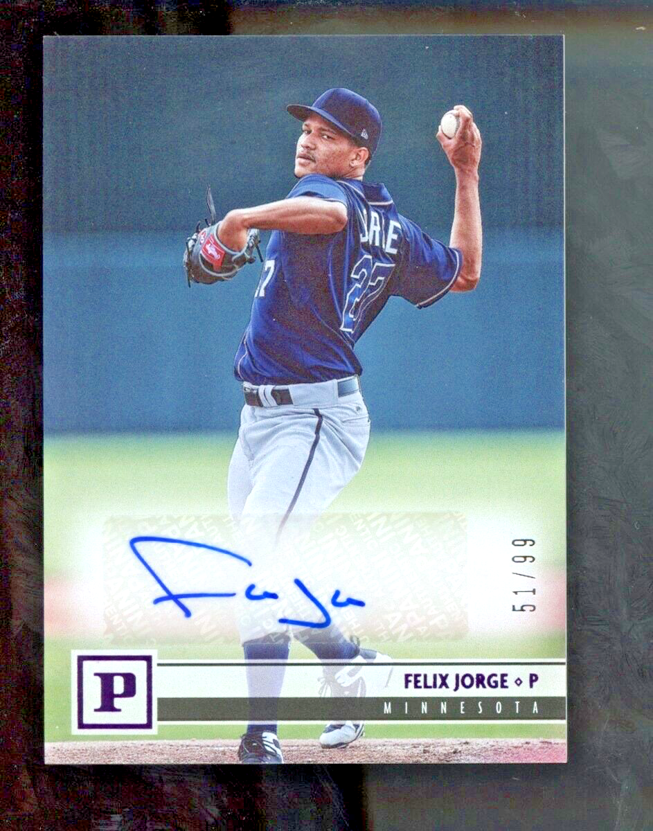 2018 Panini Signatures Purple #12 Felix Jorge /99 Twins | eBay