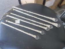 Melrose Gold  Silver Icicle Ornaments Set of 6 16" 13.5" 11.5" 80906 NEW