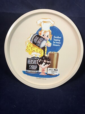 Hershey Syrup Tin Tray Advertising 1992  11 Inches