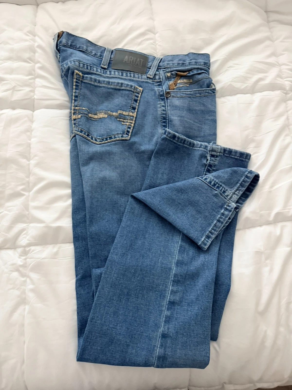 Men's Ariat Slim Fit Straight Leg Jeans 36x36 w/Boot Hem Slit