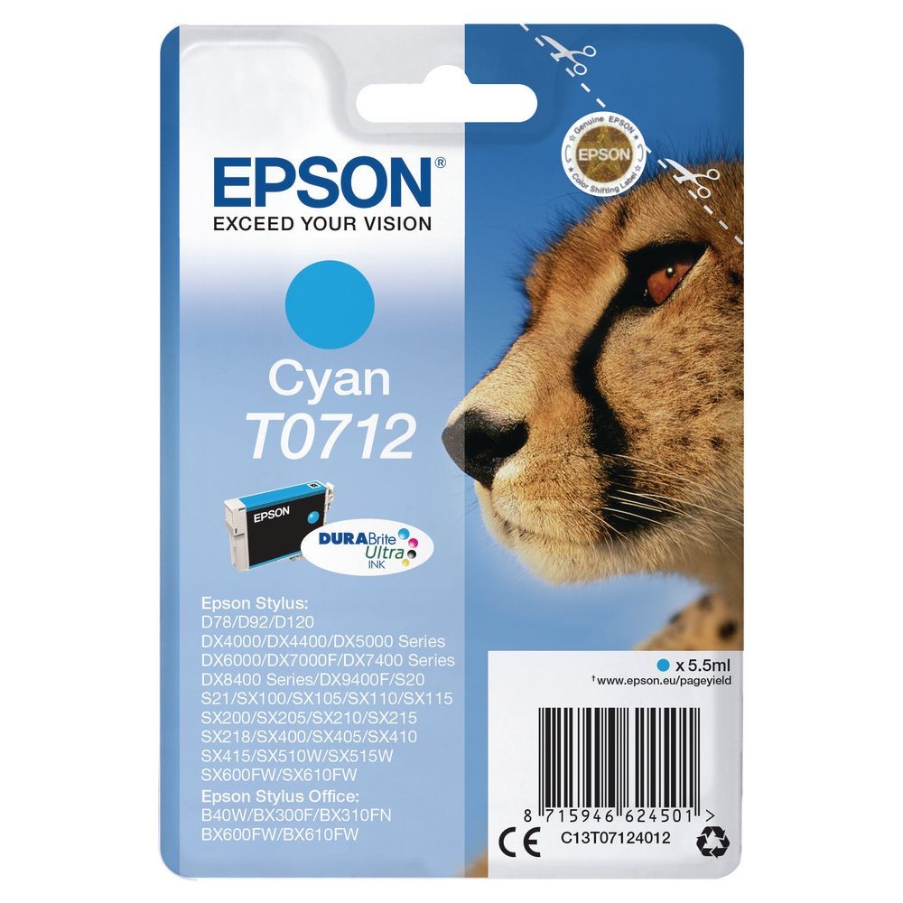 Epson Singlepack Cyan T0712 DURABrite Ultra Ink - Image 5