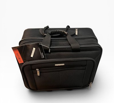 Samsonite Black Rolling Business Briefcase Carry On Laptop Travel Bag - w/ Tag