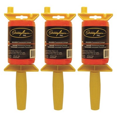 STRINGLINER 25459 Mason'sLineReel,FluorOrange,500',PK3 449U45