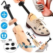 Women Men Adjustable 2-Way Wooden Shoe Stretcher Shaper Width Expander US 4-13