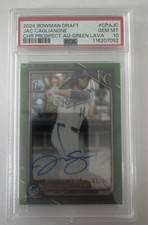 2024 Bowman Draft Prospect Auto PSA 10 Jac Caglianone #CPA-JC Green Lava