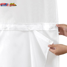 Snap-in Shower Curtain Liner Replacement 70x54 White for No Hook Curtains