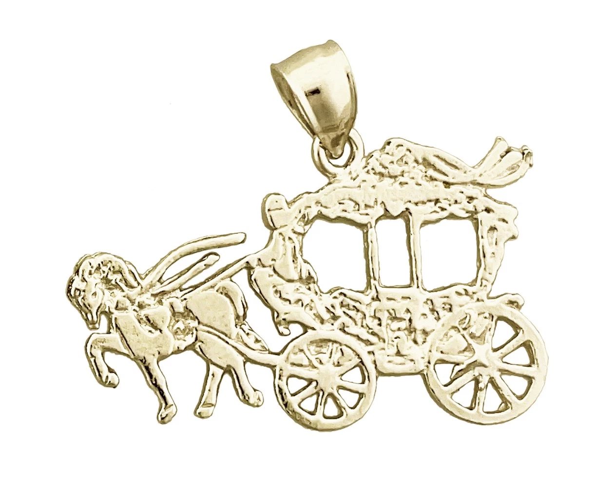 COACH Ciondolo allenatore trainato da cavalli in oro 14 carati
