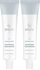 SNOW Nighttime Whitening Toothpaste 3oz Advanced Formula Hydroxyapatite Mint 2pc