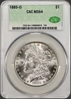 1885-O $1 MORGAN — CAC MS64 - BOOMING LUSTER | STRAIGHT MONEY!