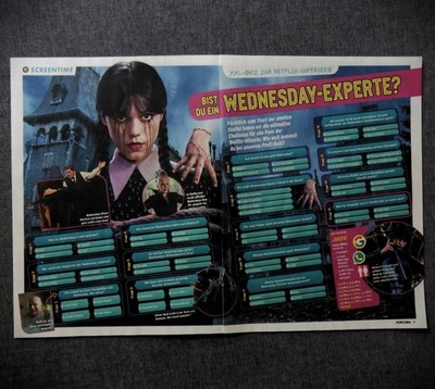 Wednesday _ Jenna Ortega _  - 2 x A4 - Clippings Berichte aus Zeitschrift _ 2025