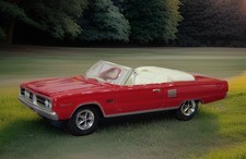 Greenlight '67 Dodge Coronet R/T HEMI Red Convertible Diorama Replica 1/64 VHTF