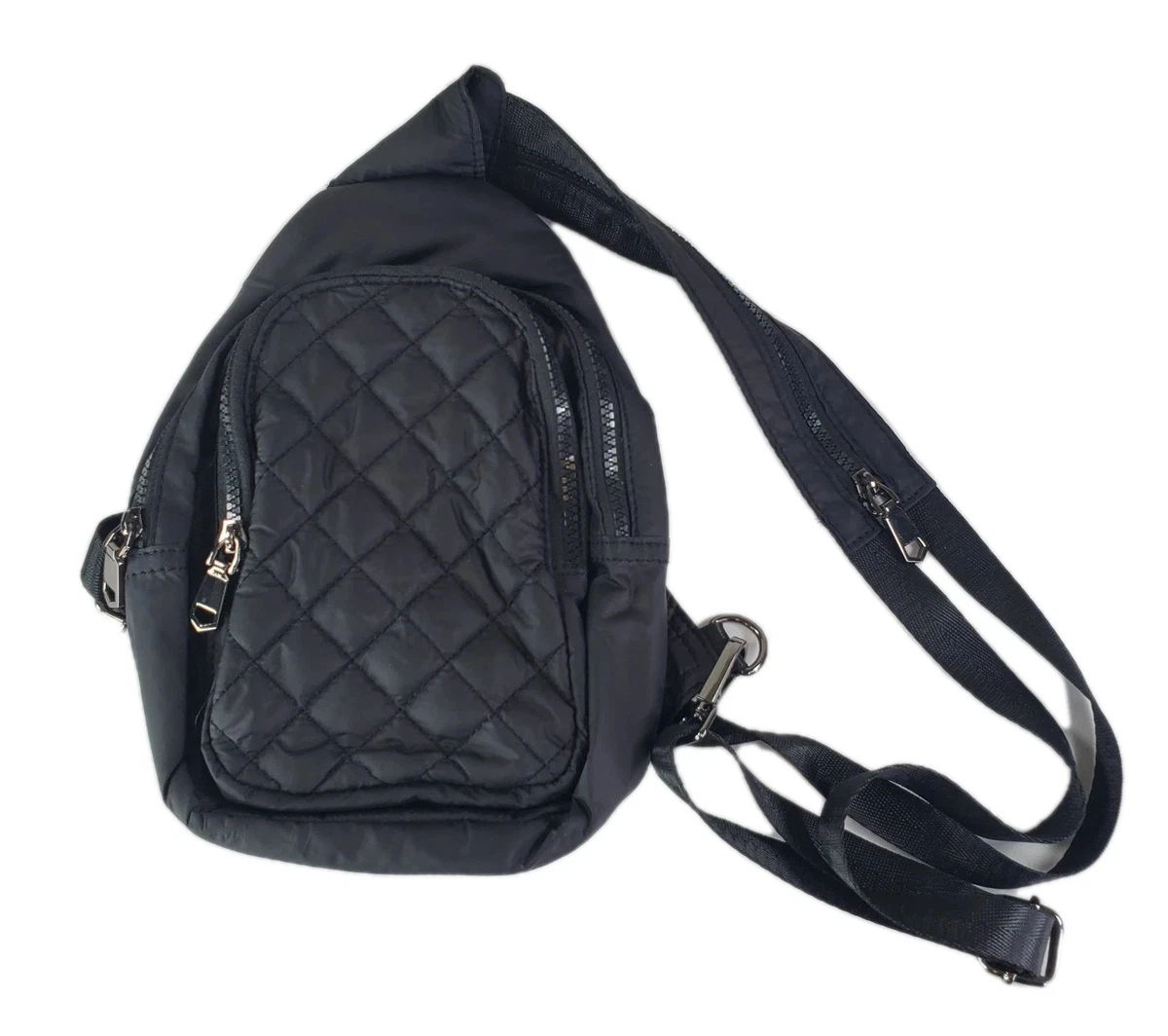 Urban Expressions Black White Marble 2 Zip Pocket Adjustable Nylon Backpack Bag Urban Ex 20L Pack main image 3