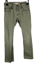 Levis 511 Jeans Youth Size 10 Reg 25 x 25 Olive Green Slim Fit Straight Leg