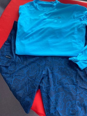 Men's Zeroxposur Blue Swim Shorts + Reel Life Blue Sun Protection Shirt XL