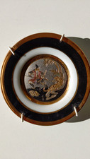 24k Gold Edged Chokin Japanese Plate