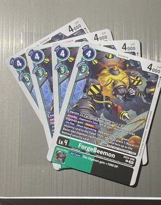 ForgeBeemon EX11-030 Playset Dawn of Liberator Digimon Card Game x4