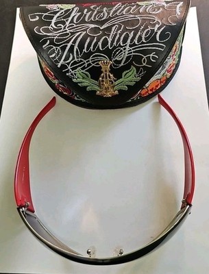 Christian Audigier F102 C2 65 17-117 Sunglasses W/ Case VTG 