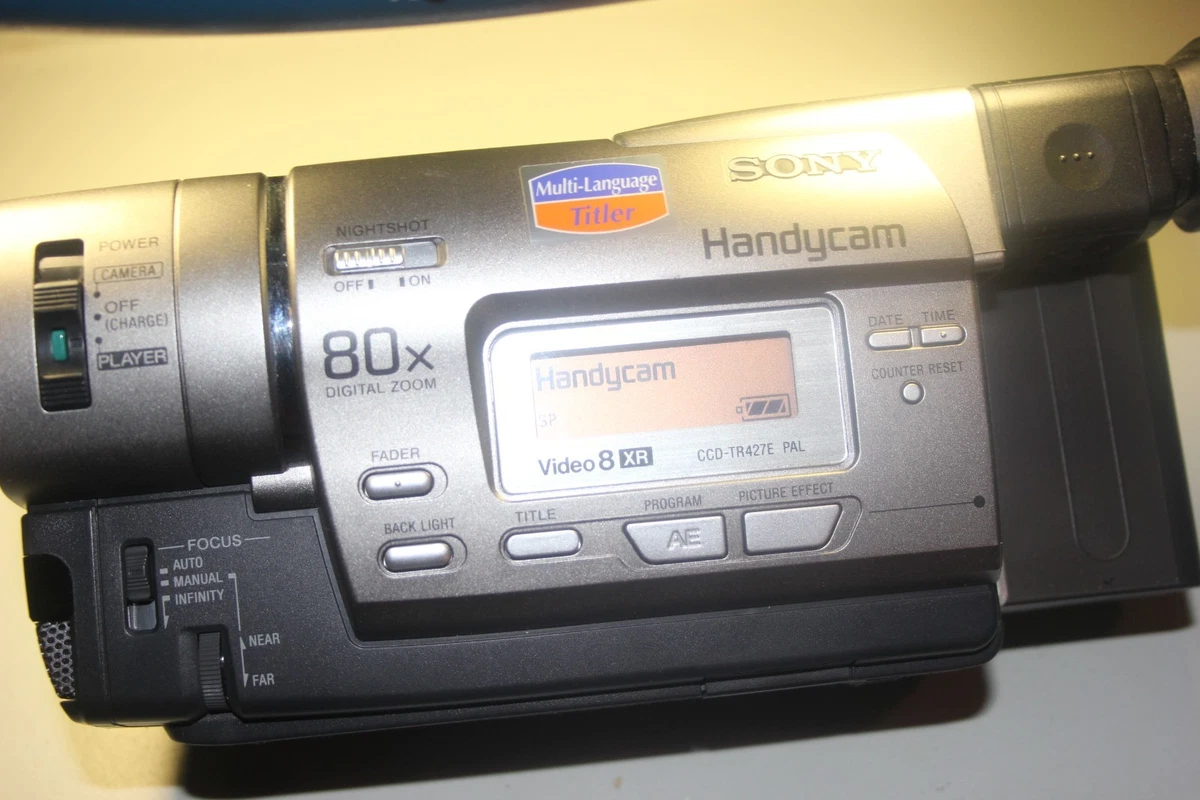 Videocámara SONY CCD-TR427E Video8 XR Handycam Hi8 función de reproducción Nightshot