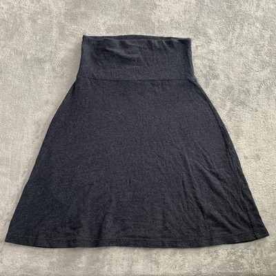 Standard James Perse Skirt Women 0 Pull On Stretch Jersey A-Line Gray Minimalist