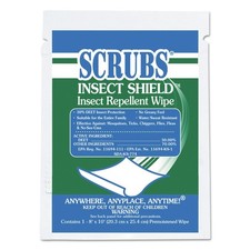 SCRUBS 91401 Insect Shield 8 x 10 Insect Repellent Wipes - Floral (100/CT) New