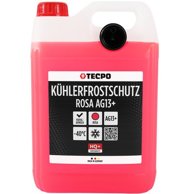 TECPO KÜHLERFROSTSCHUTZ ROT ROSA 5L KÜHLMITTEL AG13+ -40°C ANTIFREEZE für VAG
