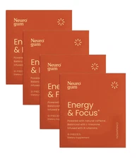 Neuro Gum B-12 Nootropics Caffeine 4pk 36 pcs Boost Energy & Focus Cinnamon