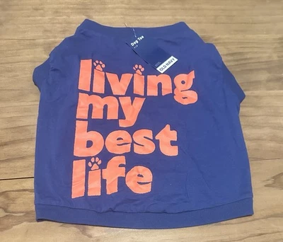 Size Large Dog Tee Navy Blue And Orange Graphic From Old Navy - Image 1 of 3