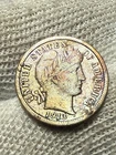 1913 10c Barber Silver Dime Rare Ten Cents Philadelphia AU Pitted Toned