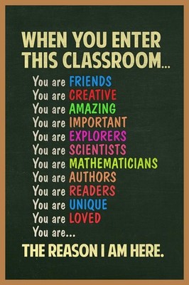 When You Enter This Classroom Sign Educational Rules Cool Wall Poster 24x36