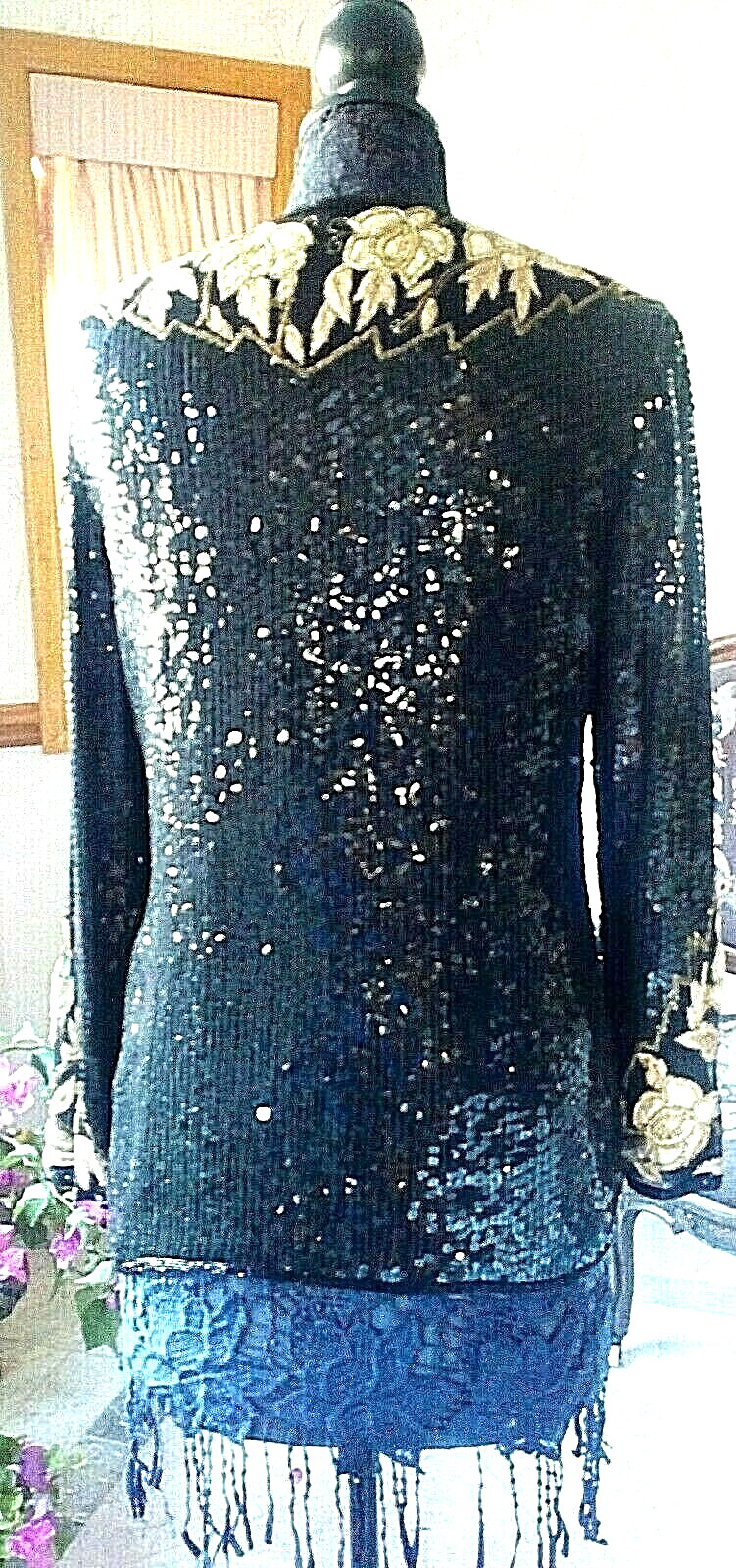 EVENING JACKET BEAUTIFUL  LINED  SEQUINED  SIZE  … - image 6