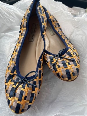 Ali McGraw for Butter Shoes Women's 9BPavlova Ballet Flat Silky Weave Bows