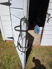 English Horse Bridle brown leather used great schooling bridle 