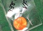 1938 LINCOLN WHEAT-BACK PENNY - GRADES "VERY FINE"