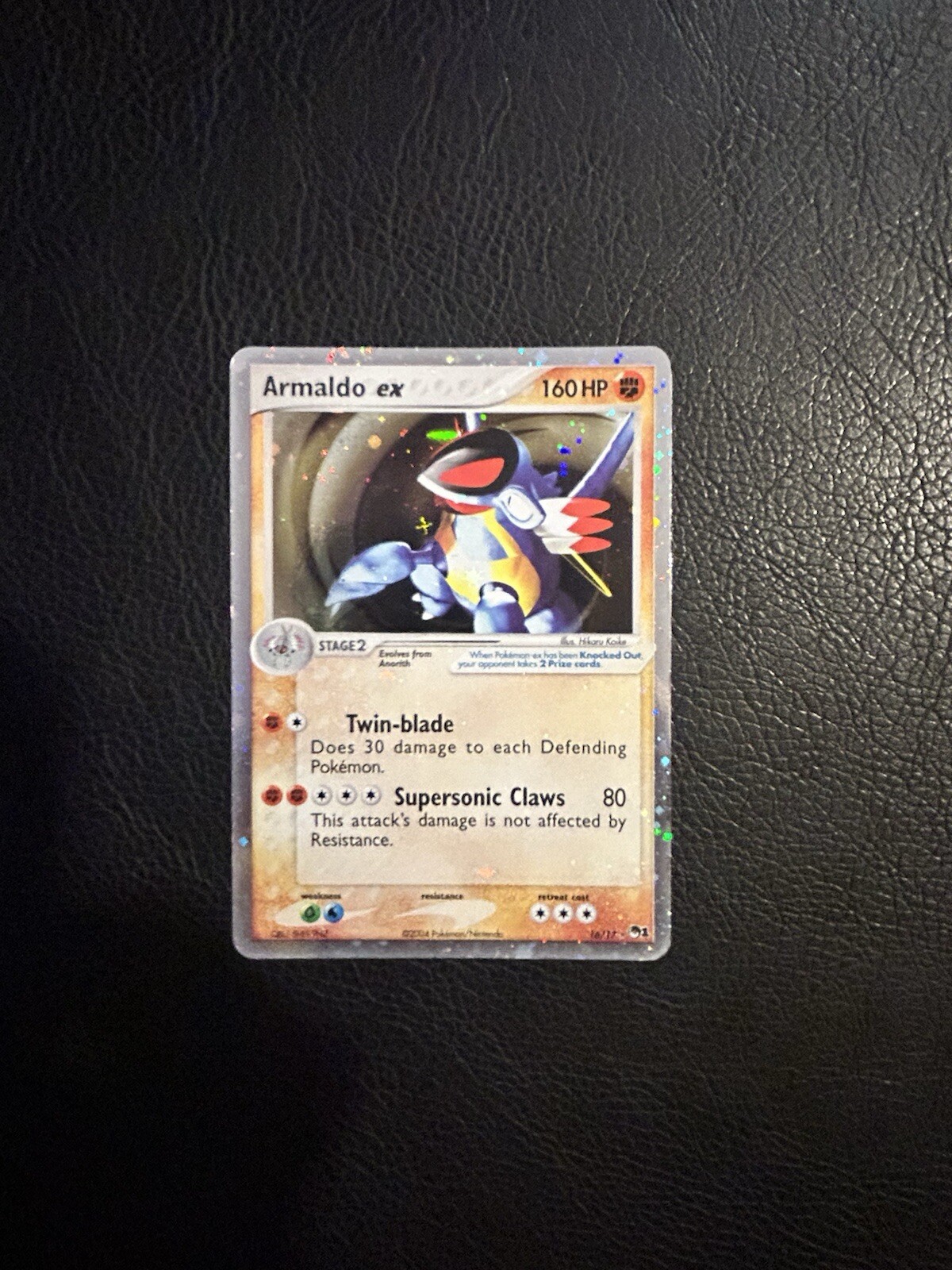 Pokemon TCG English Card Pop Series 1 Armaldo ex 16/17 Holo Rare Sm Crease
