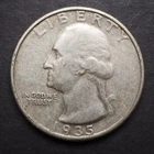 1935 **P** WASHINGTON SILVER QUARTER **NICE COIN!*** FREE SHIPPING! M5260