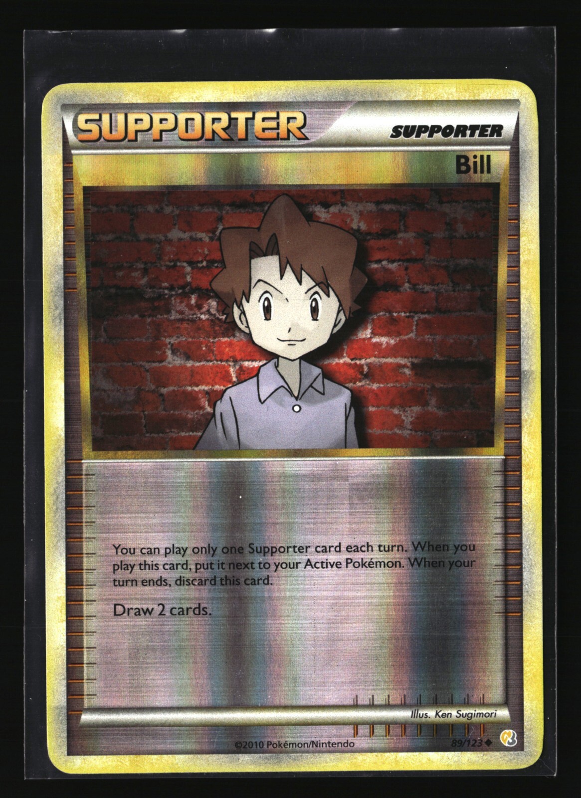 Pokemon BILL 89/123 Reverse Holo (2010 HeartGold SoulSilver) LP/Light Play
