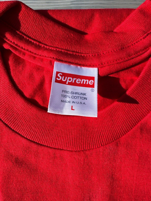 Brand New Supreme Swarovski Box Logo Tee RED SS19 25 anniversary 
