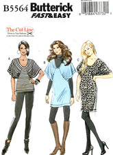 Butterick Misses' Top,Tunic and  Dress  Pattern B5564 Size 14-22 UNCUT